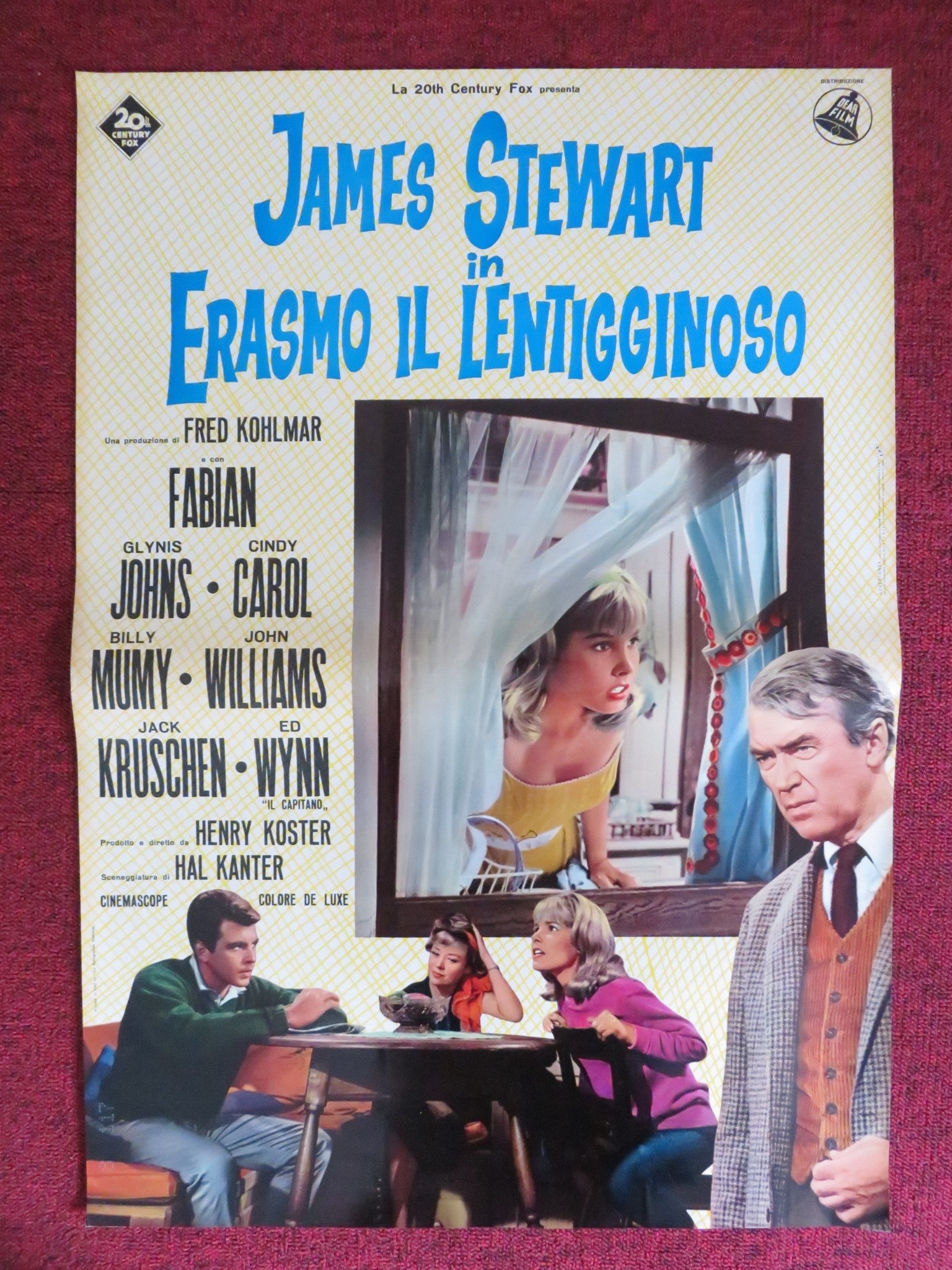 DEAR BRIGITTE - B ITALIAN FOTOBUSTA POSTER JAMES STEWART GLYNIS JOHNS 1965 Rendezvous Cinema Movie posters