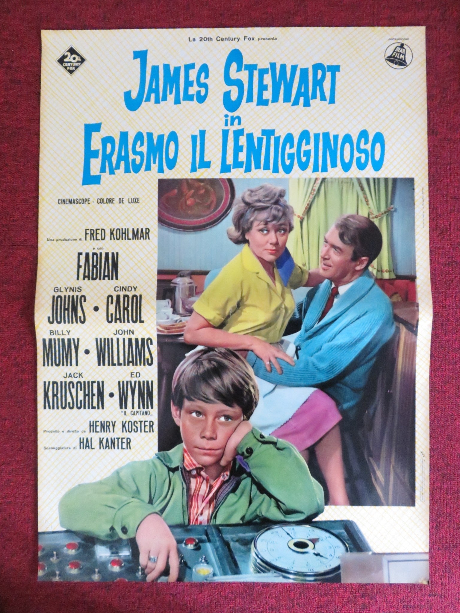 DEAR BRIGITTE - D ITALIAN FOTOBUSTA POSTER JAMES STEWART GLYNIS JOHNS 1965 Rendezvous Cinema Movie posters