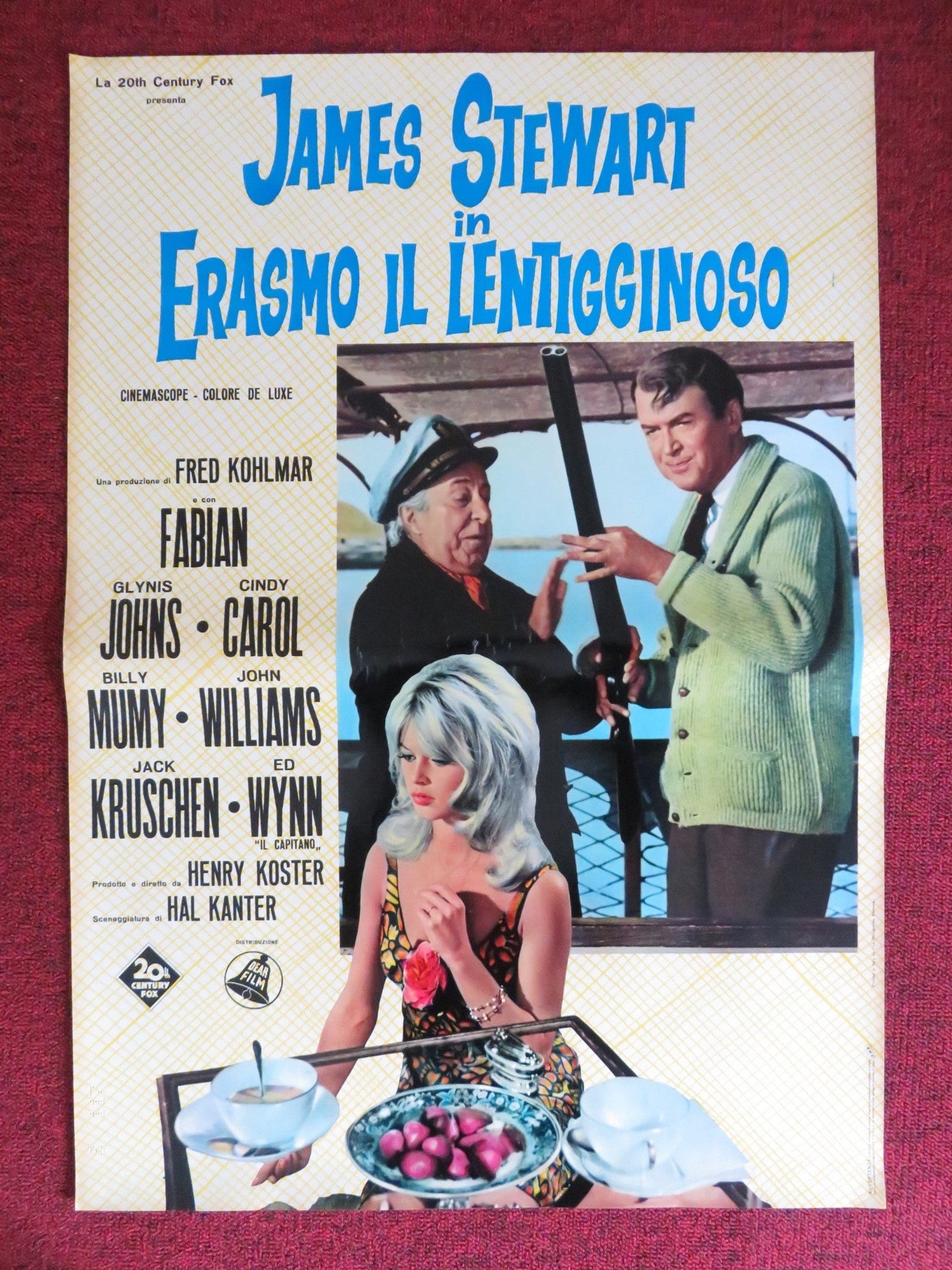DEAR BRIGITTE - E ITALIAN FOTOBUSTA POSTER JAMES STEWART GLYNIS JOHNS 1965 Rendezvous Cinema Movie posters