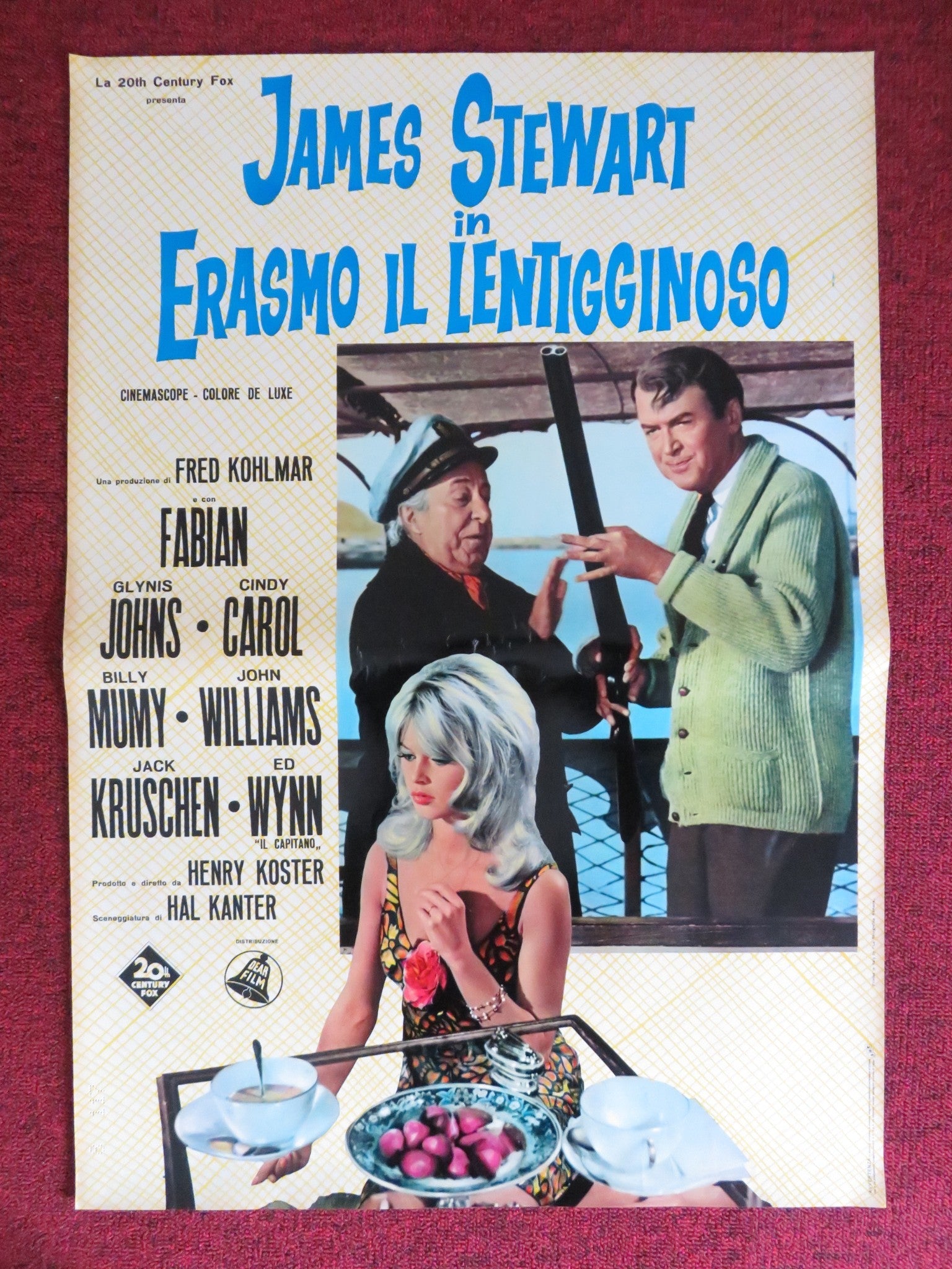 DEAR BRIGITTE - E ITALIAN FOTOBUSTA POSTER JAMES STEWART GLYNIS JOHNS 1965 Rendezvous Cinema Movie posters