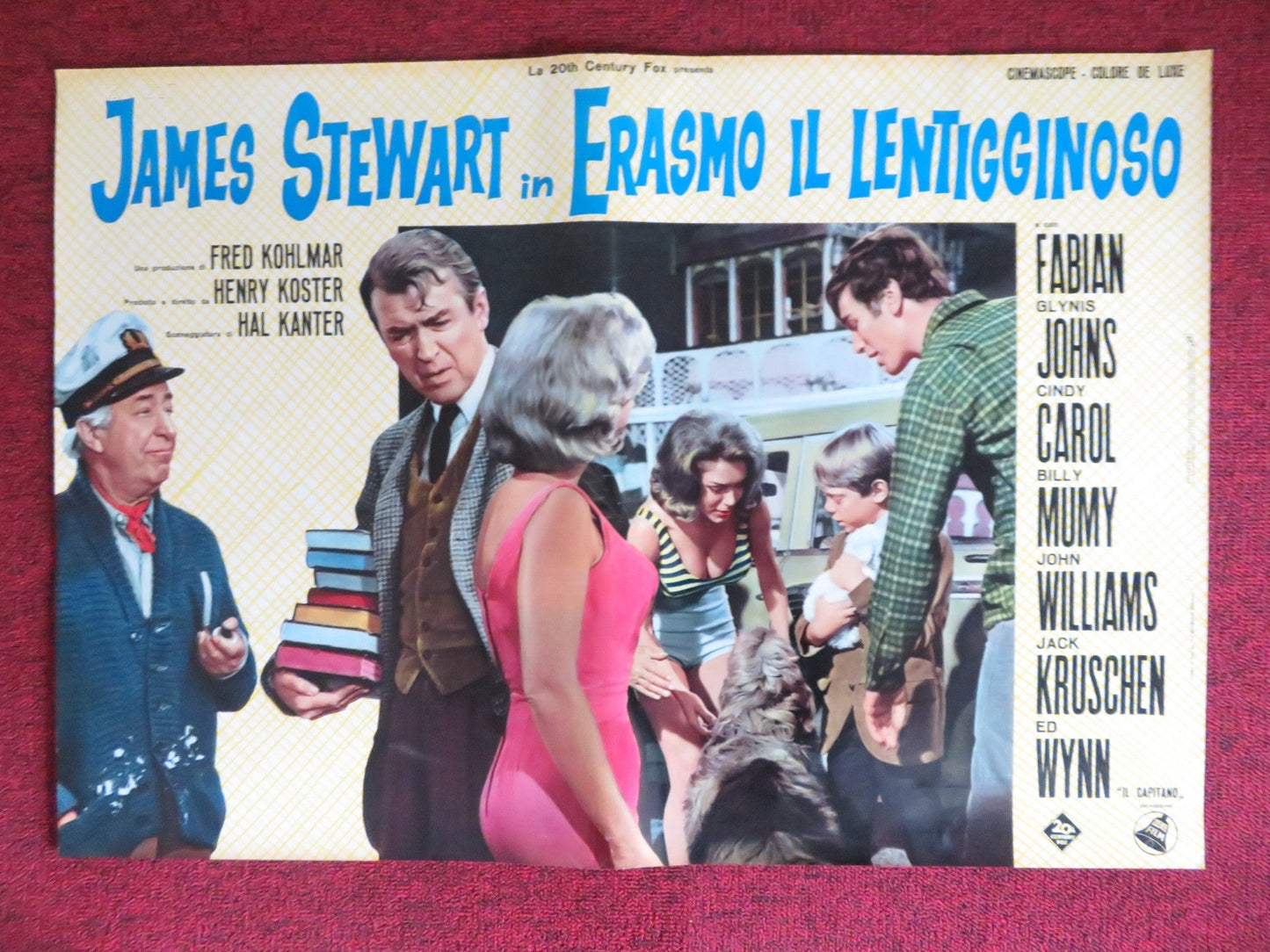 DEAR BRIGITTE - G ITALIAN FOTOBUSTA POSTER JAMES STEWART GLYNIS JOHNS 1965 Rendezvous Cinema Movie posters