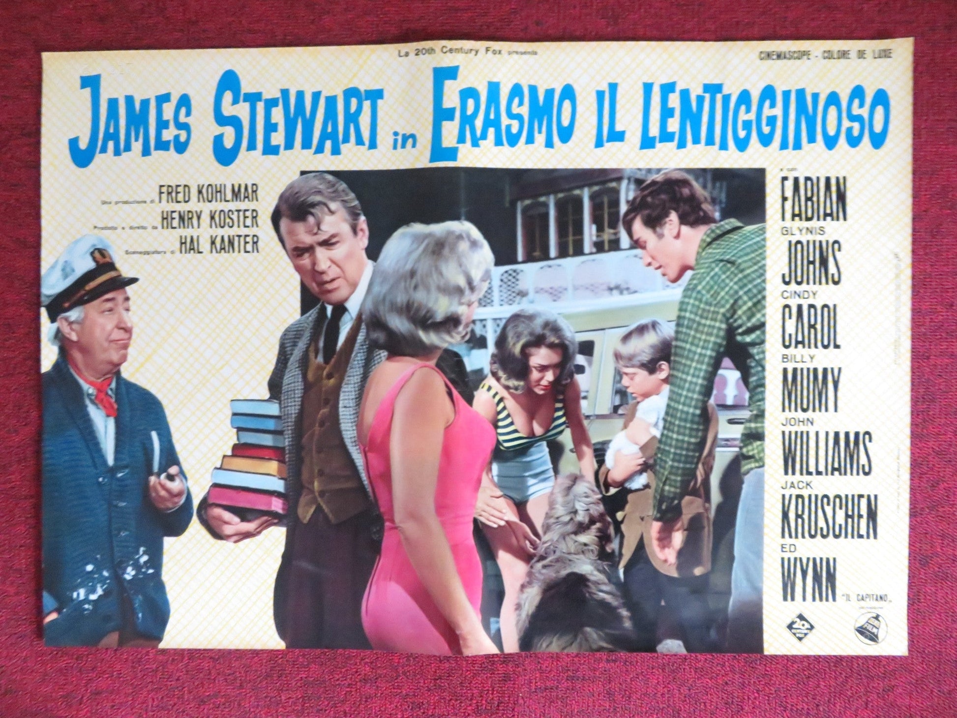 DEAR BRIGITTE - G ITALIAN FOTOBUSTA POSTER JAMES STEWART GLYNIS JOHNS 1965 Rendezvous Cinema Movie posters