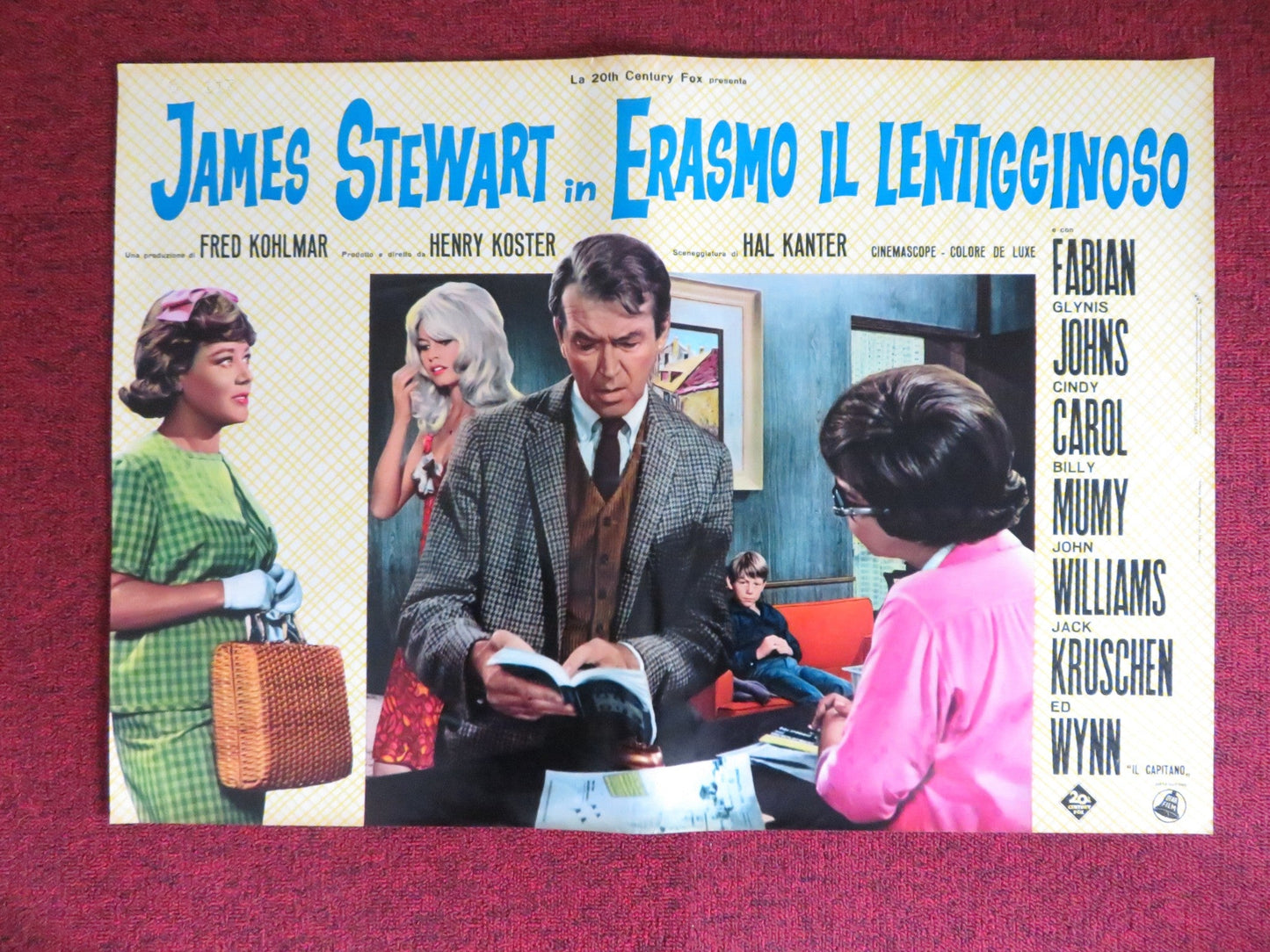DEAR BRIGITTE - I ITALIAN FOTOBUSTA POSTER JAMES STEWART GLYNIS JOHNS 1965 Rendezvous Cinema Movie posters