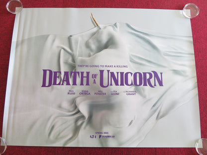 DEATH OF A UNICORN UK QUAD ROLLED POSTER JENNY ORTEGA PAUL RUDD 2025 Rendezvous Cinema Movie posters