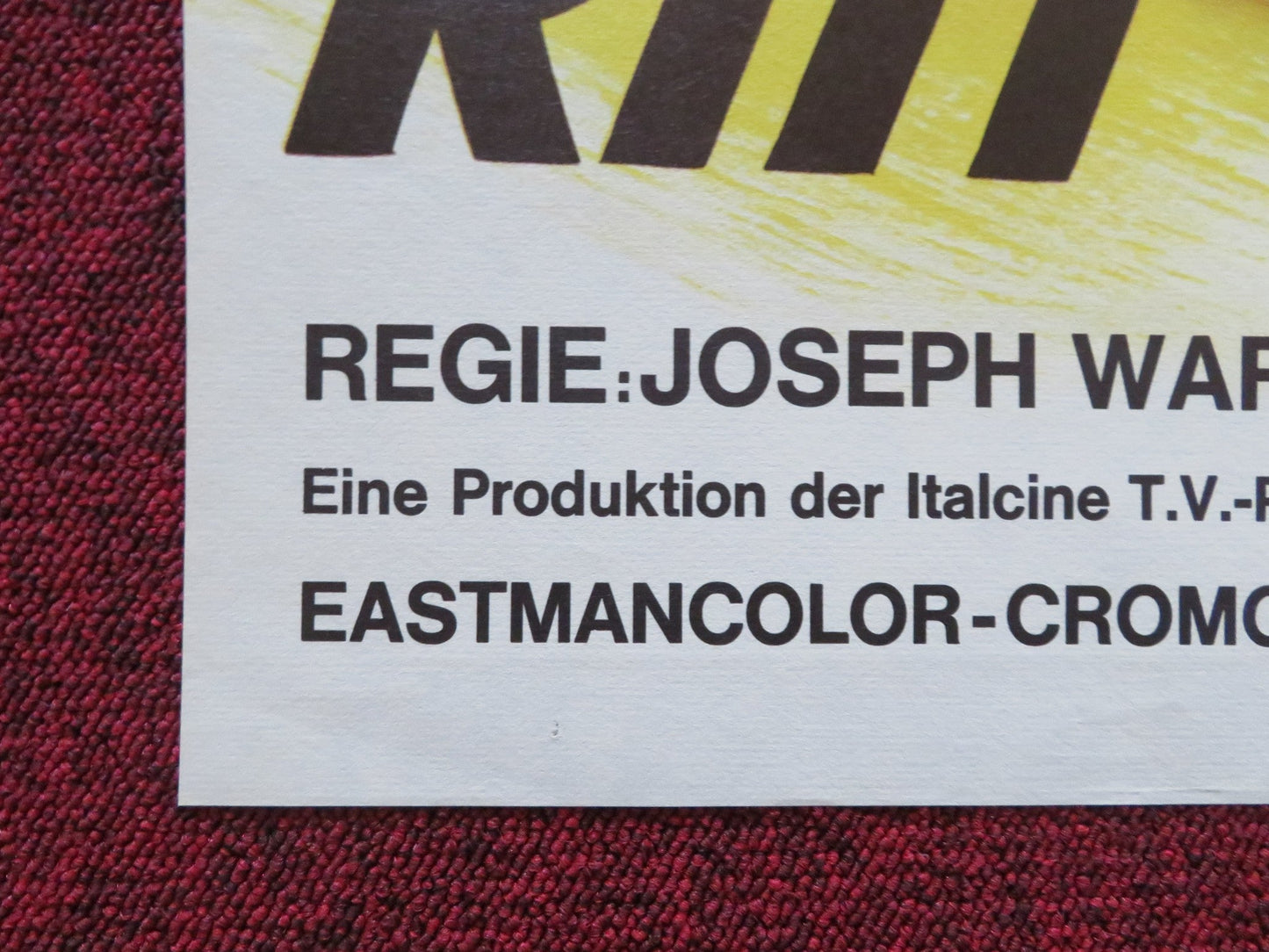 DEATH RIDES ALONG GERMAN A1 POSTER FOLDED MIKE MARSHALL ROBERT HUNDAR 1975 Rendezvous Cinema Movie posters