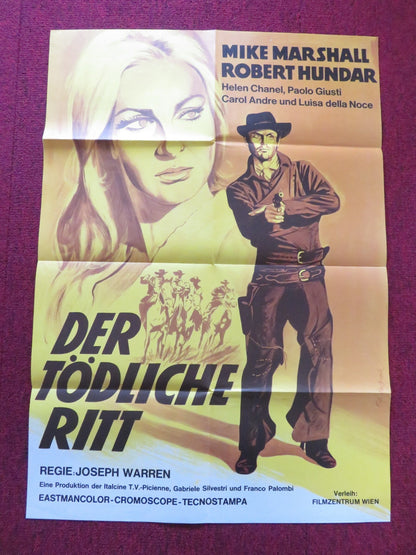 DEATH RIDES ALONG GERMAN A1 POSTER FOLDED MIKE MARSHALL ROBERT HUNDAR 1975 Rendezvous Cinema Movie posters