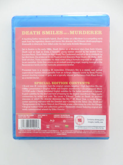 DEATH SMILES OF A MURDERER (BLU - RAY) EWA AULIN KLAUS KINSKI 1973 REGION B Movie posters