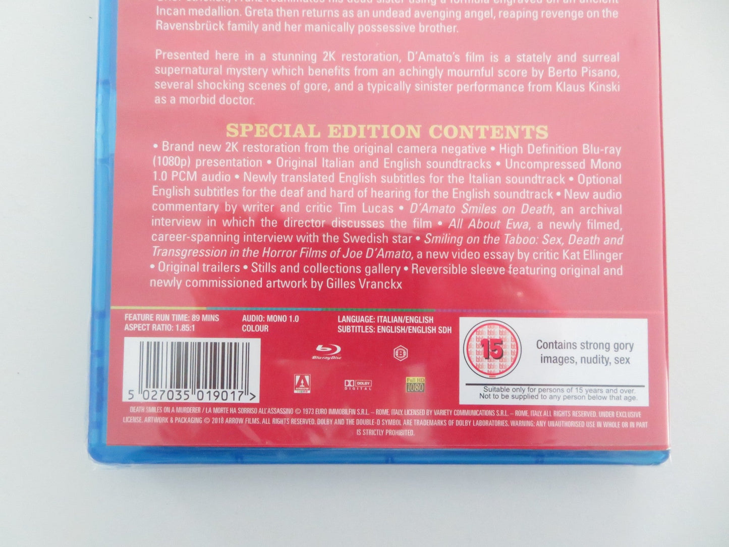 DEATH SMILES OF A MURDERER (BLU - RAY) EWA AULIN KLAUS KINSKI 1973 REGION B Movie posters