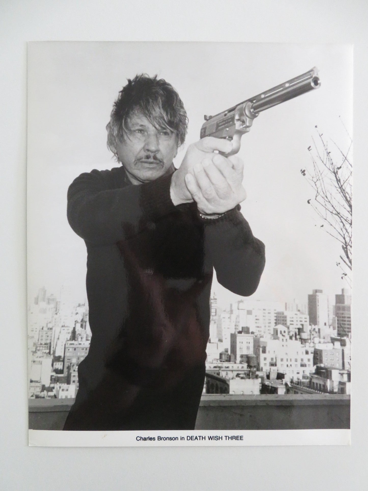DEATH WISH 3 - A MOVIE STILL PHOTO LOT OF 3 CHARLES BRONSON ED LAUTER 1985 Movie posters