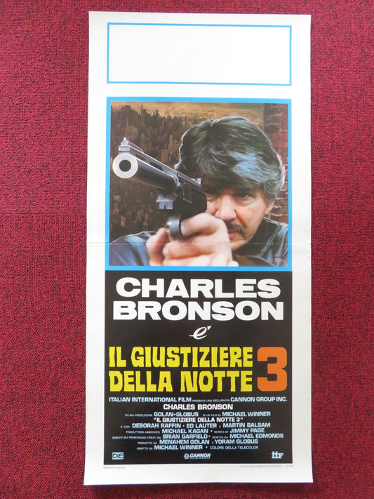 DEATH WISH 3 ITALIAN LOCANDINA POSTER CANNON CHARLES BRONSON DEBORAH RAFFIN 1986 Rendezvous Cinema Movie posters