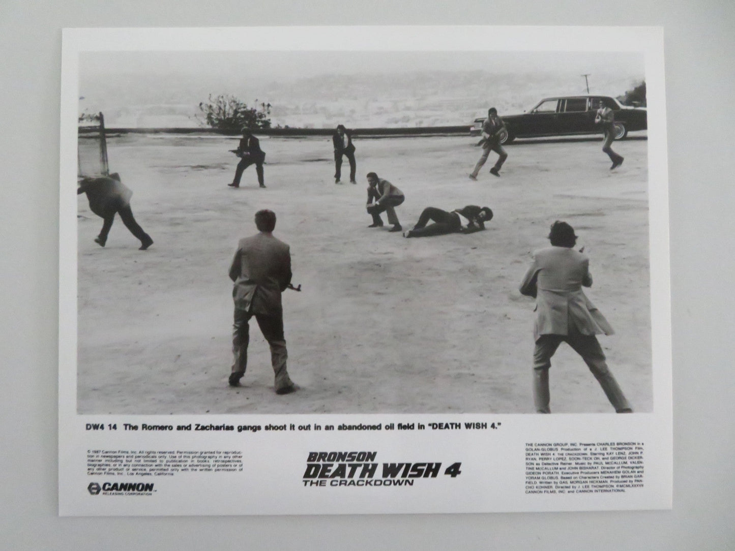 DEATH WISH 4: THE CRACKDOWN MOVIE STILL PHOTO LOT OF 8 CANNON C. BRONSON 1987 Movie posters