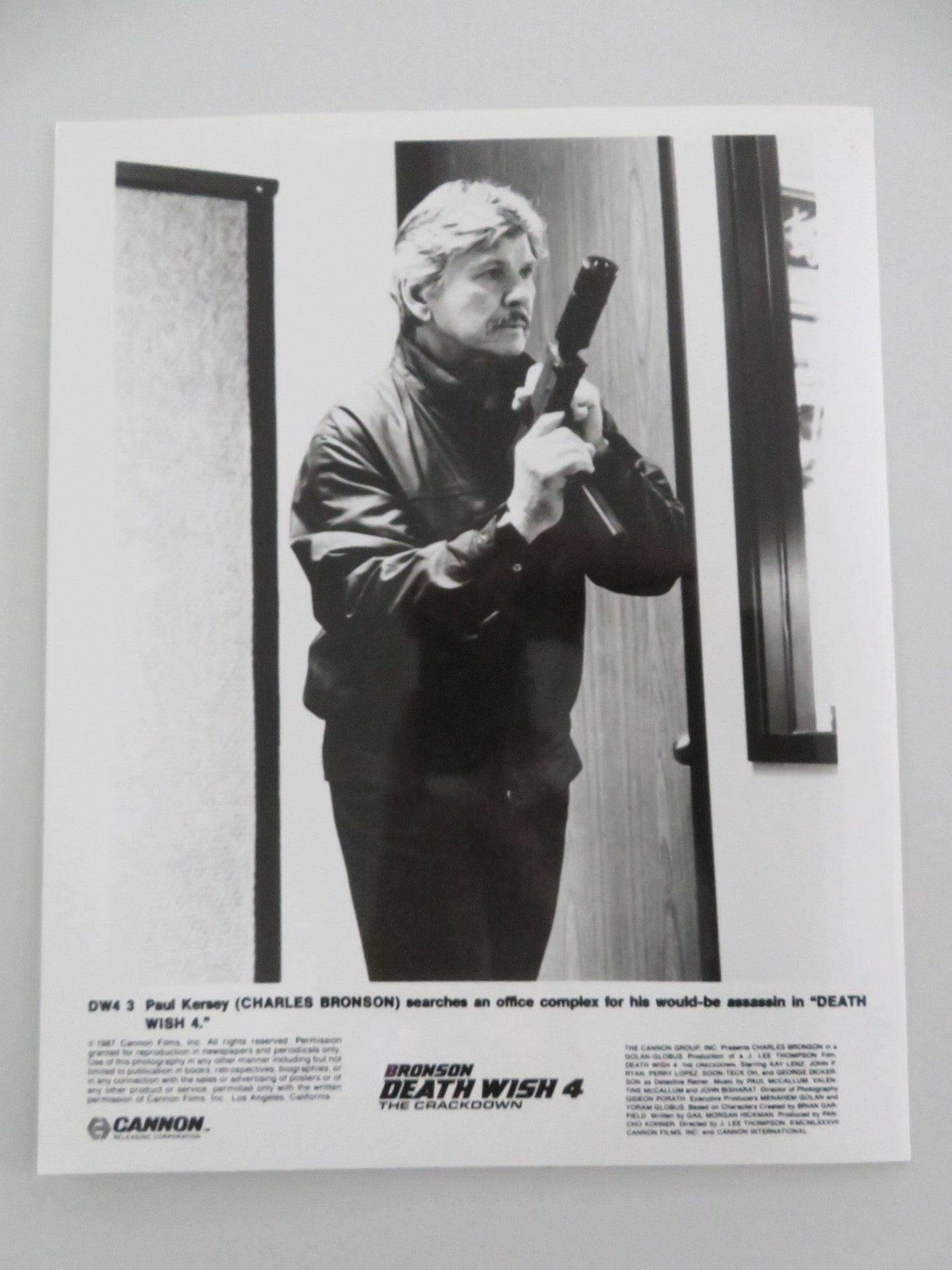 DEATH WISH 4: THE CRACKDOWN MOVIE STILL PHOTO LOT OF 8 CANNON C. BRONSON 1987 Movie posters