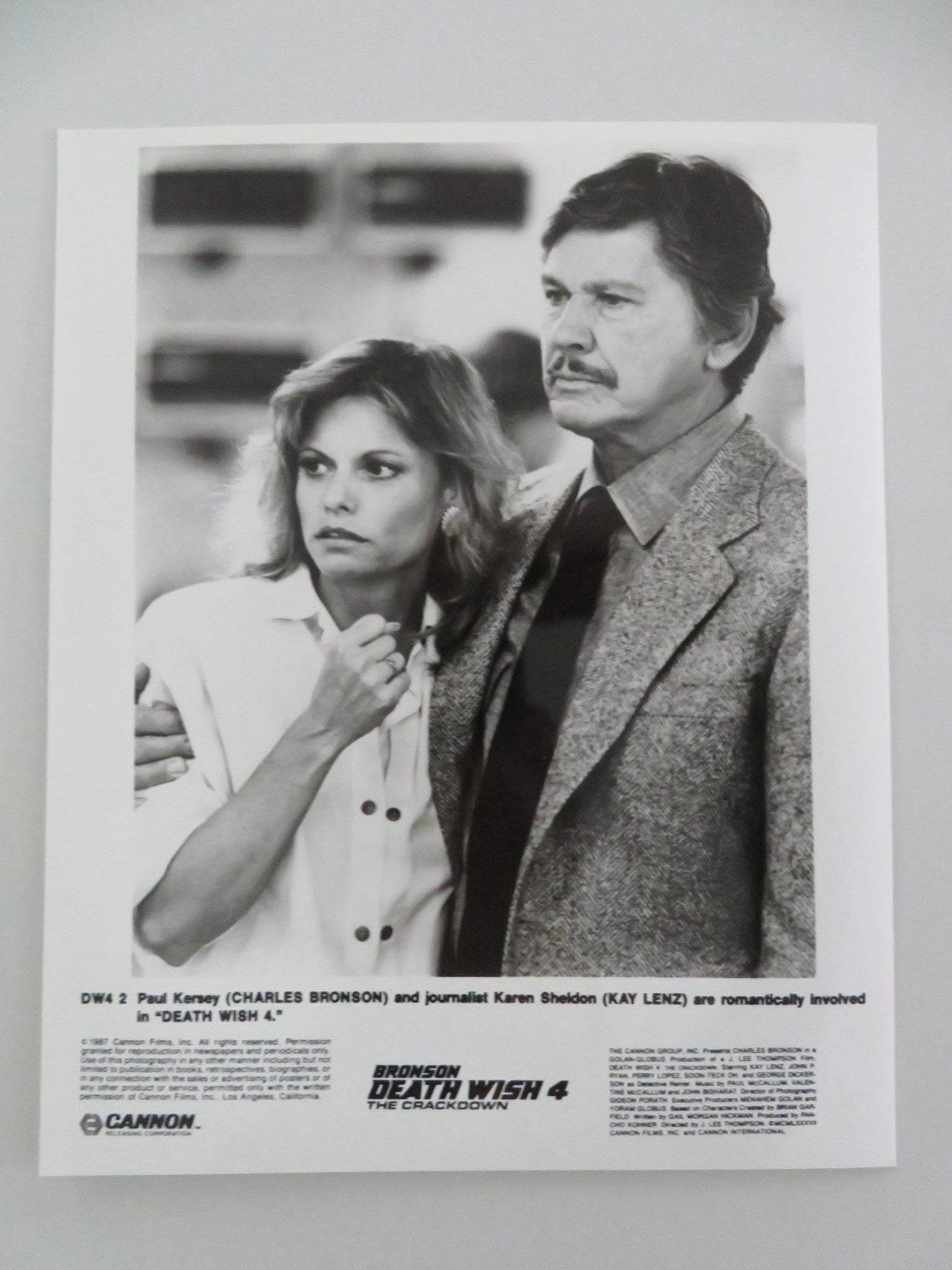 DEATH WISH 4: THE CRACKDOWN MOVIE STILL PHOTO LOT OF 8 CANNON C. BRONSON 1987 Movie posters