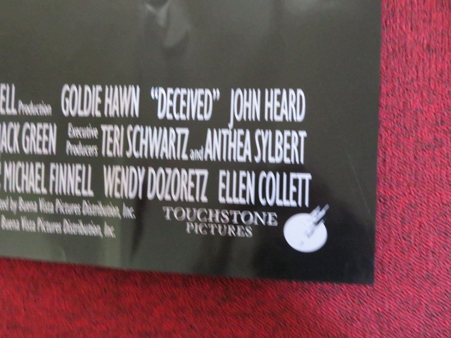 DECEIVED FOLDED US ONE SHEET POSTER GOLDIE HAWN 1991 Rendezvous Cinema Movie posters