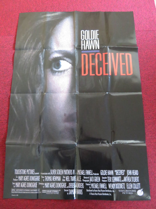 DECEIVED FOLDED US ONE SHEET POSTER GOLDIE HAWN 1991 Rendezvous Cinema Movie posters