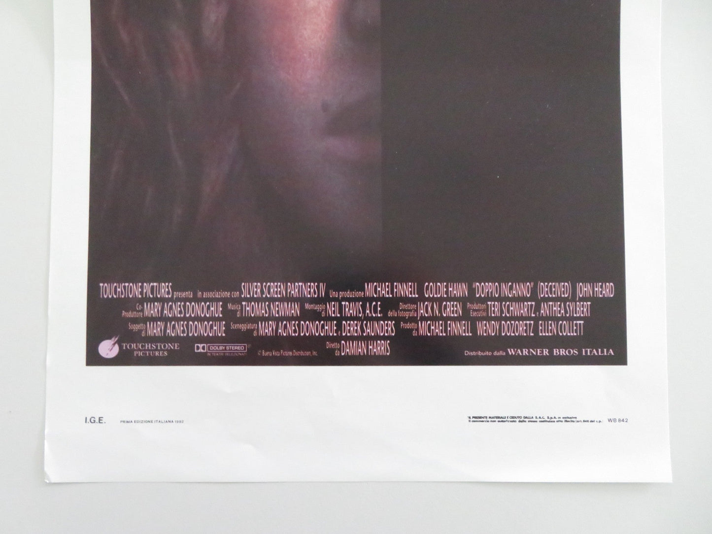 Deceived Italian Locandina Poster Goldie Hawn Damon Redfern 1991 Movie posters
