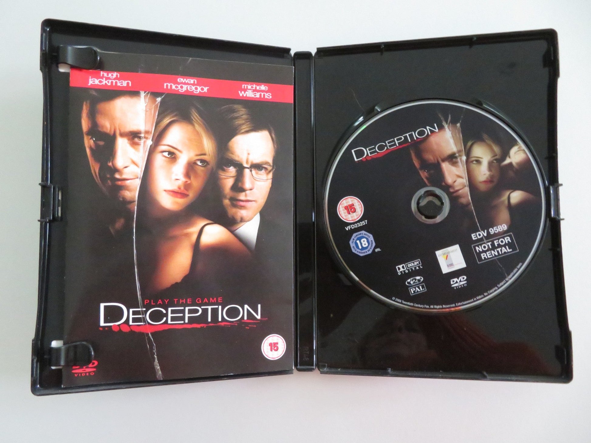 DECEPTION (DVD) HUGH JACKMAN EWAN MCGREGOR 2008 REGION 2 Movie posters