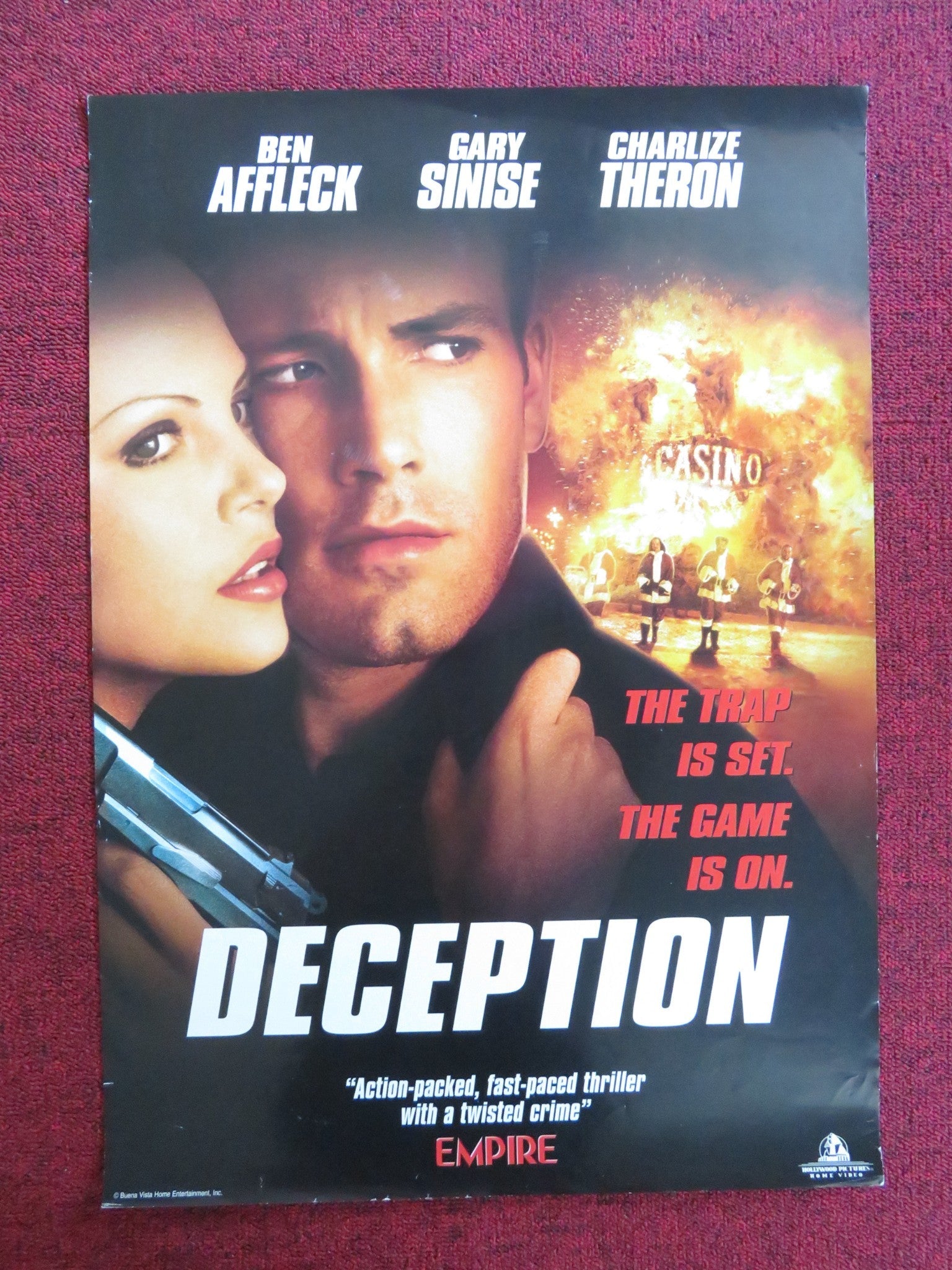 DECEPTION / REINDEER GAMES VHS VIDEO POSTER BEN AFFLECK GARY SINISE 2000 Rendezvous Cinema Movie posters