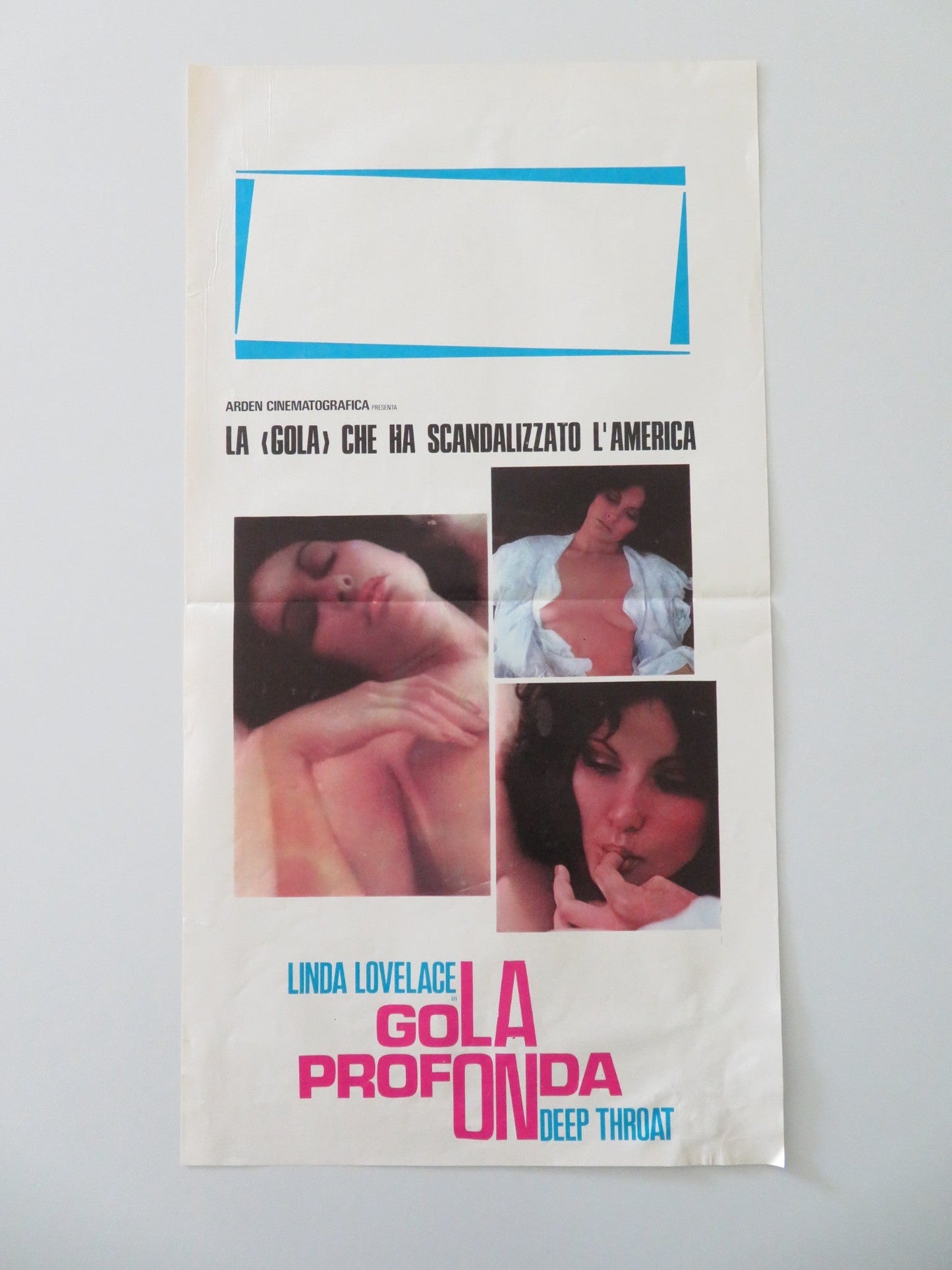 DEEP THROAT ITALIAN LOCANDINA POSTER LINDA LOVELACE HARRY REEMS 1975 Movie posters
