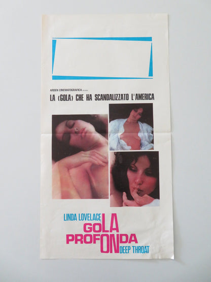 DEEP THROAT ITALIAN LOCANDINA POSTER LINDA LOVELACE HARRY REEMS 1975 Movie posters