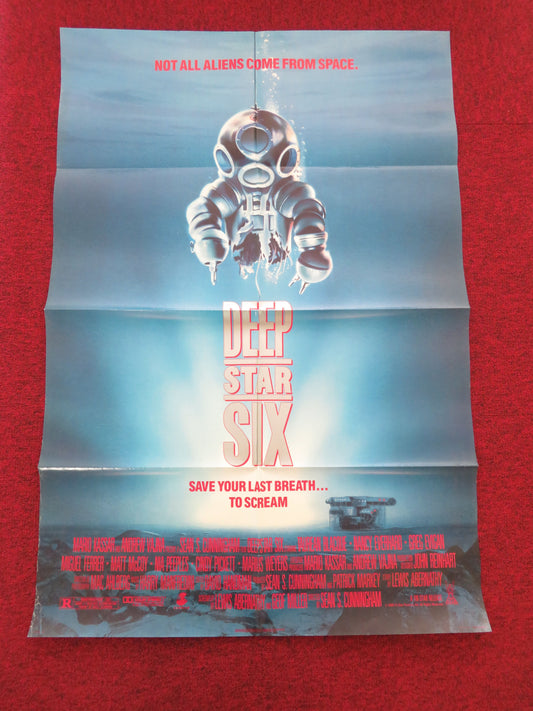 DeepStar Six Folded US One Sheet Poster Taurean Blacque Nancy Everhard 1989 Movie posters