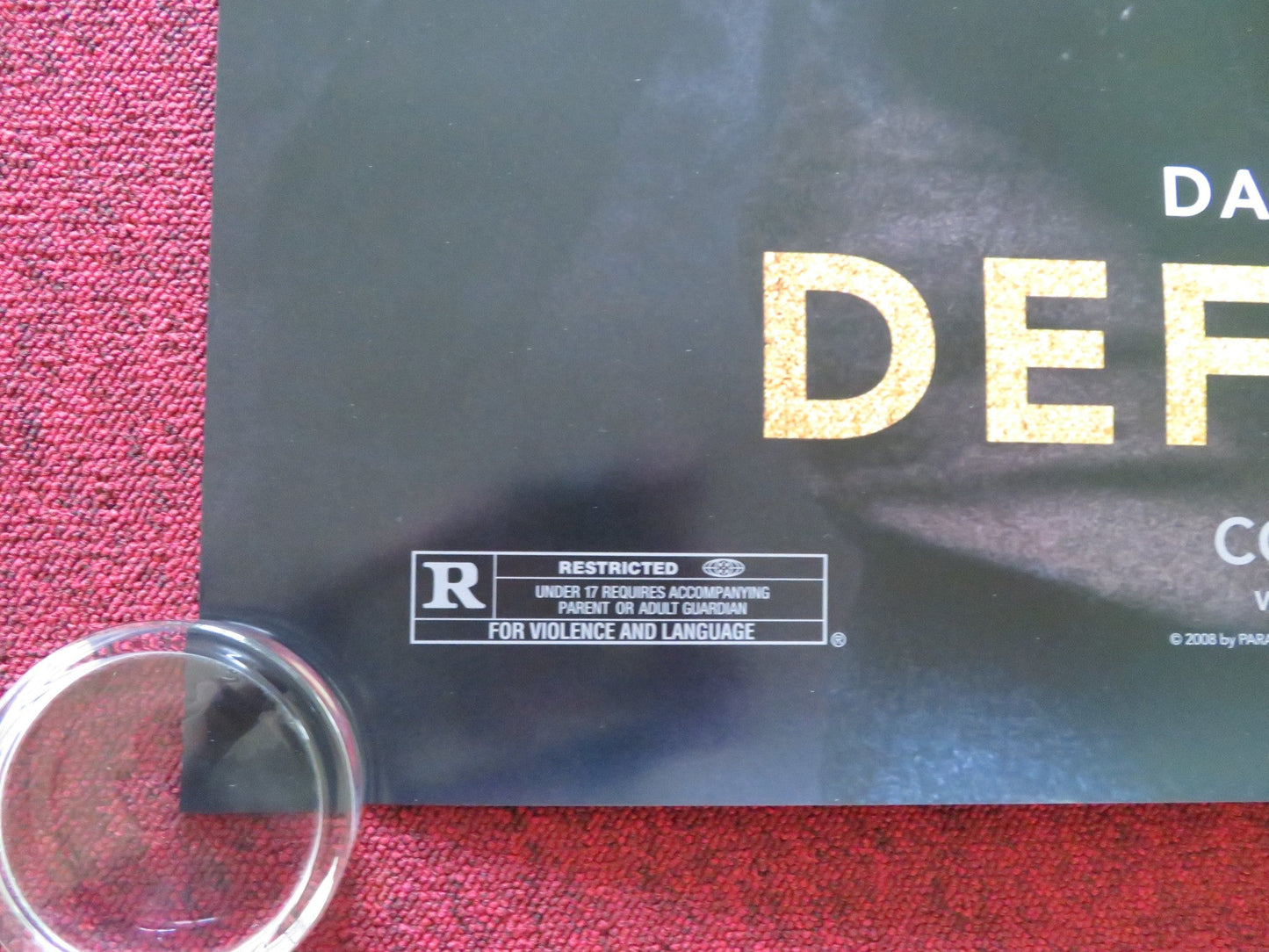 DEFIANCE US ONE SHEET ROLLED POSTER DANIEL CRAIG JAMIE BELL 2008 Rendezvous Cinema Movie posters