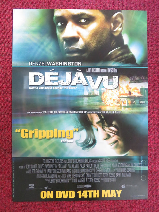 DEJA VU DVD POSTER DENZEL WASHINGTON PAULA PATTON 2006 Rendezvous Cinema Movie posters