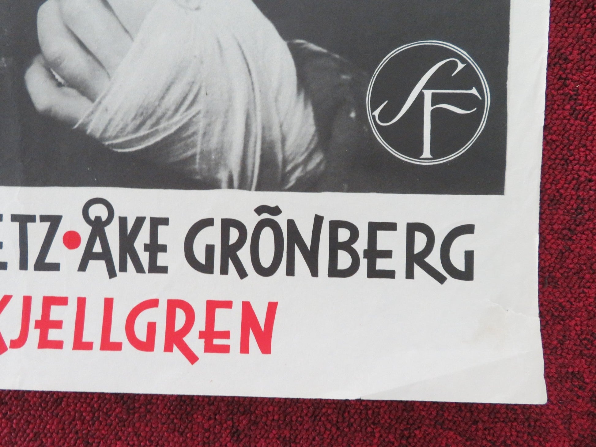 DEN HARDA LEKEN SWEDISH POSTER ROLLED GAMBLE ANN - MARIE GYLLENSPETZ 1956 Movie posters