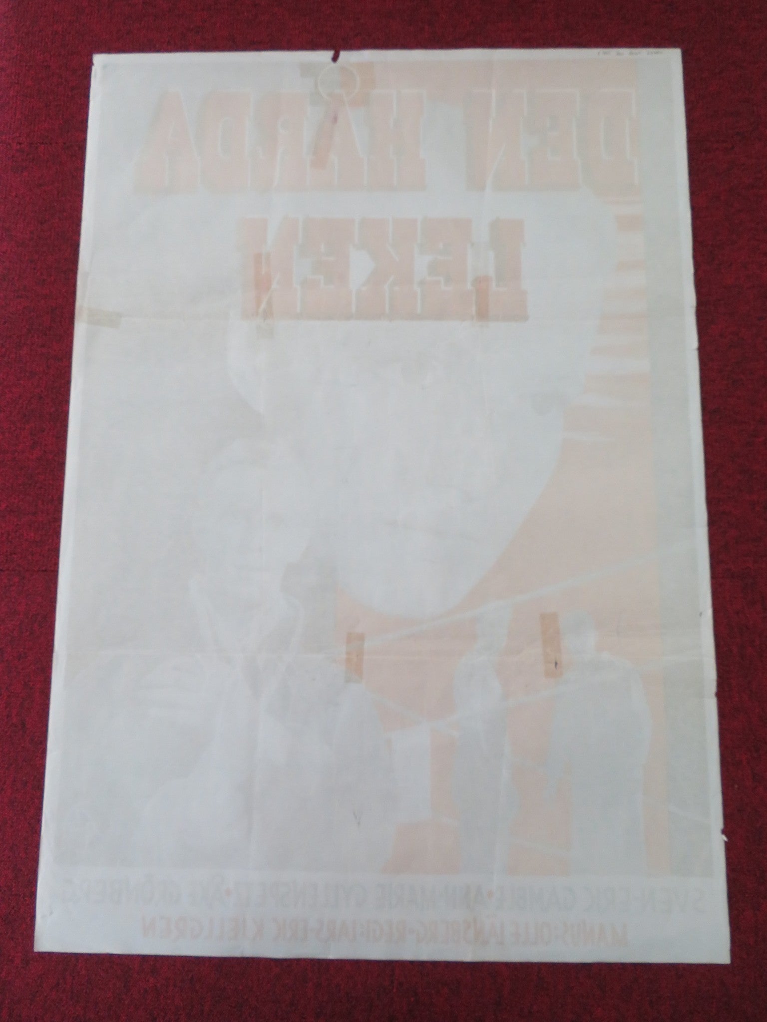 DEN HARDA LEKEN SWEDISH POSTER ROLLED GAMBLE ANN - MARIE GYLLENSPETZ 1956 Movie posters