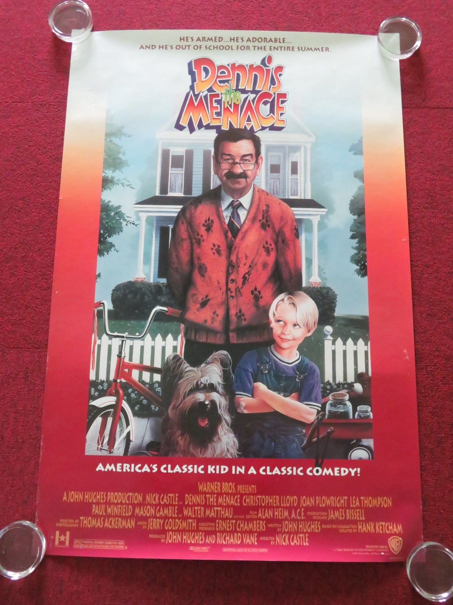 DENNIS THE MENACE US ONE SHEET ROLLED POSTER WALTER MATTHAU JOAN PLOWRIGHT 1993 Movie posters