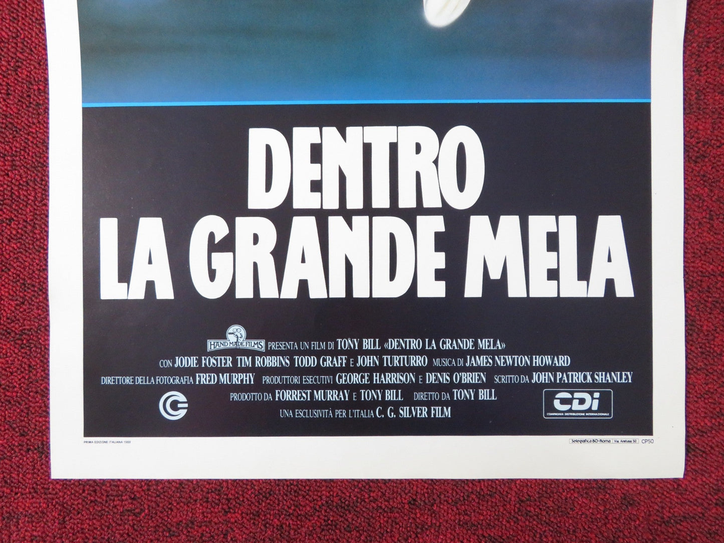 DENTRO LA GRANDE MELA / FIVE CORNERS ITALIAN LOCANDINA POSTER JODIE FOSTER 1988 Rendezvous Cinema Movie posters