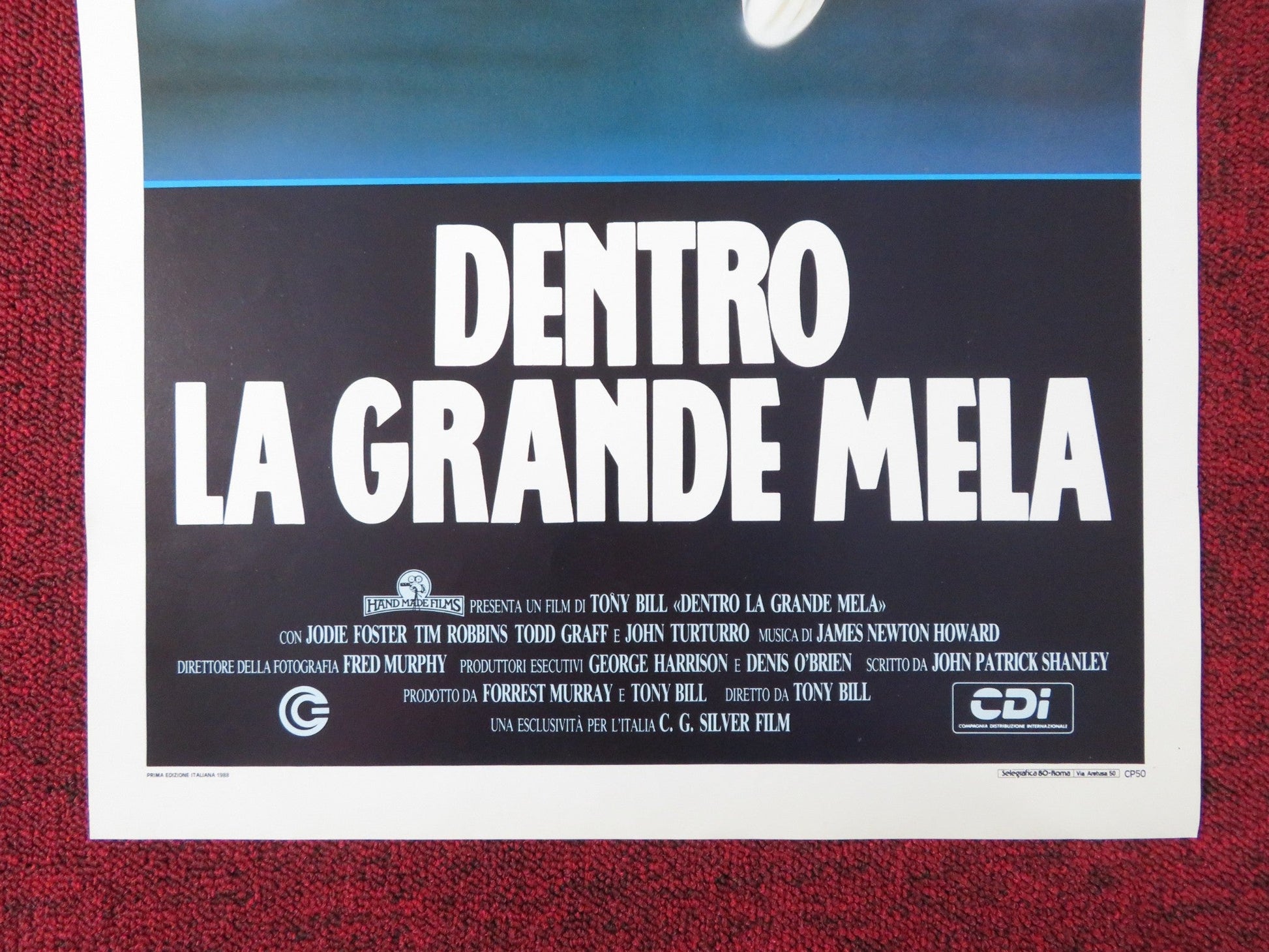 DENTRO LA GRANDE MELA / FIVE CORNERS ITALIAN LOCANDINA POSTER JODIE FOSTER 1988 Rendezvous Cinema Movie posters