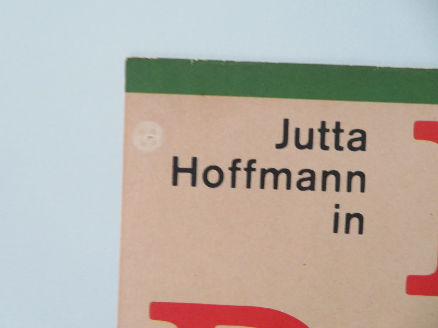 DER DRITTE GERMAN A1 ROLLED POSTER JUTTA HOFFMAN BARBARA DITTUS 1972 Movie posters