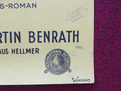 DER ENGEL MIT DEM FLAMMENSCHWERT DANISH POSTER ROLLED GERTRUD KUCKELMANN 1955 Rendezvous Cinema Movie posters