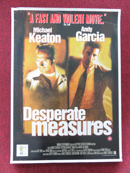 DESPERATE MEASURES VHS POSTER ROLLED MICHAEL KEATON ANDY GARCIA 1998 Rendezvous Cinema Movie posters