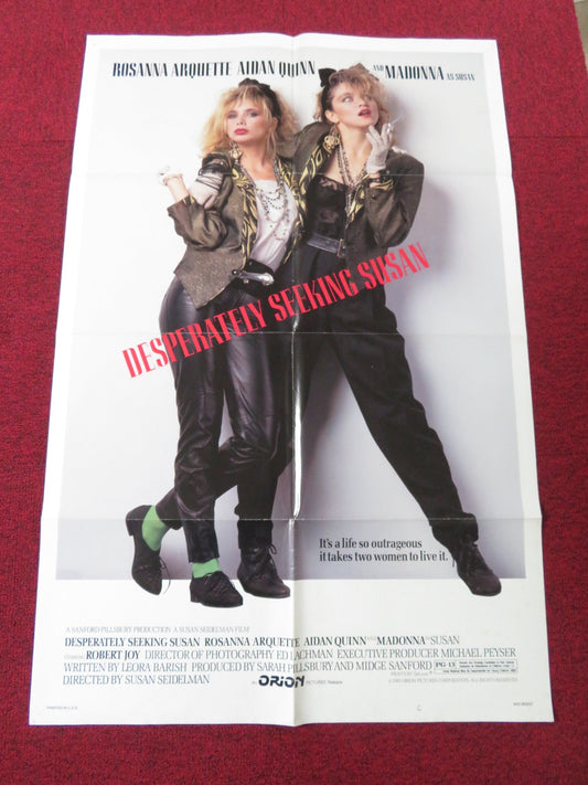 DESPERATELY SEEKING SUSAN FOLDED US ONE SHEET POSTER MADONNA R. ARQUETTE 1985 Rendezvous Cinema Movie posters