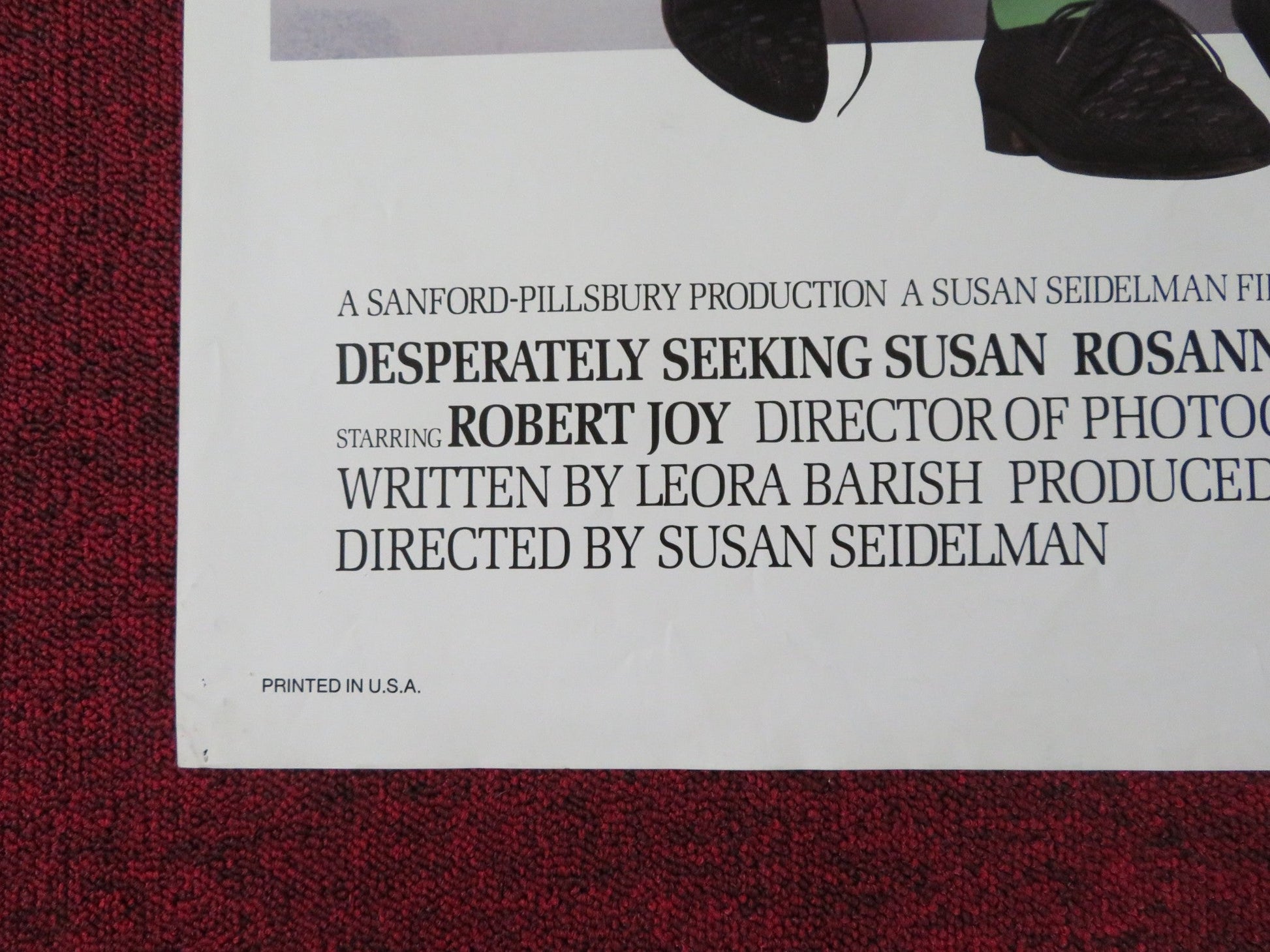 DESPERATELY SEEKING SUSAN FOLDED US ONE SHEET POSTER MADONNA R. ARQUETTE 1985 Rendezvous Cinema Movie posters