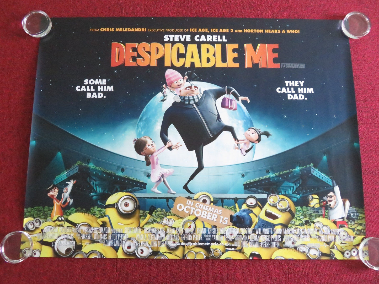 DESPICABLE ME UK QUAD ROLLED POSTER STEVE CARELL JASON SEGEL 2010 Movie posters