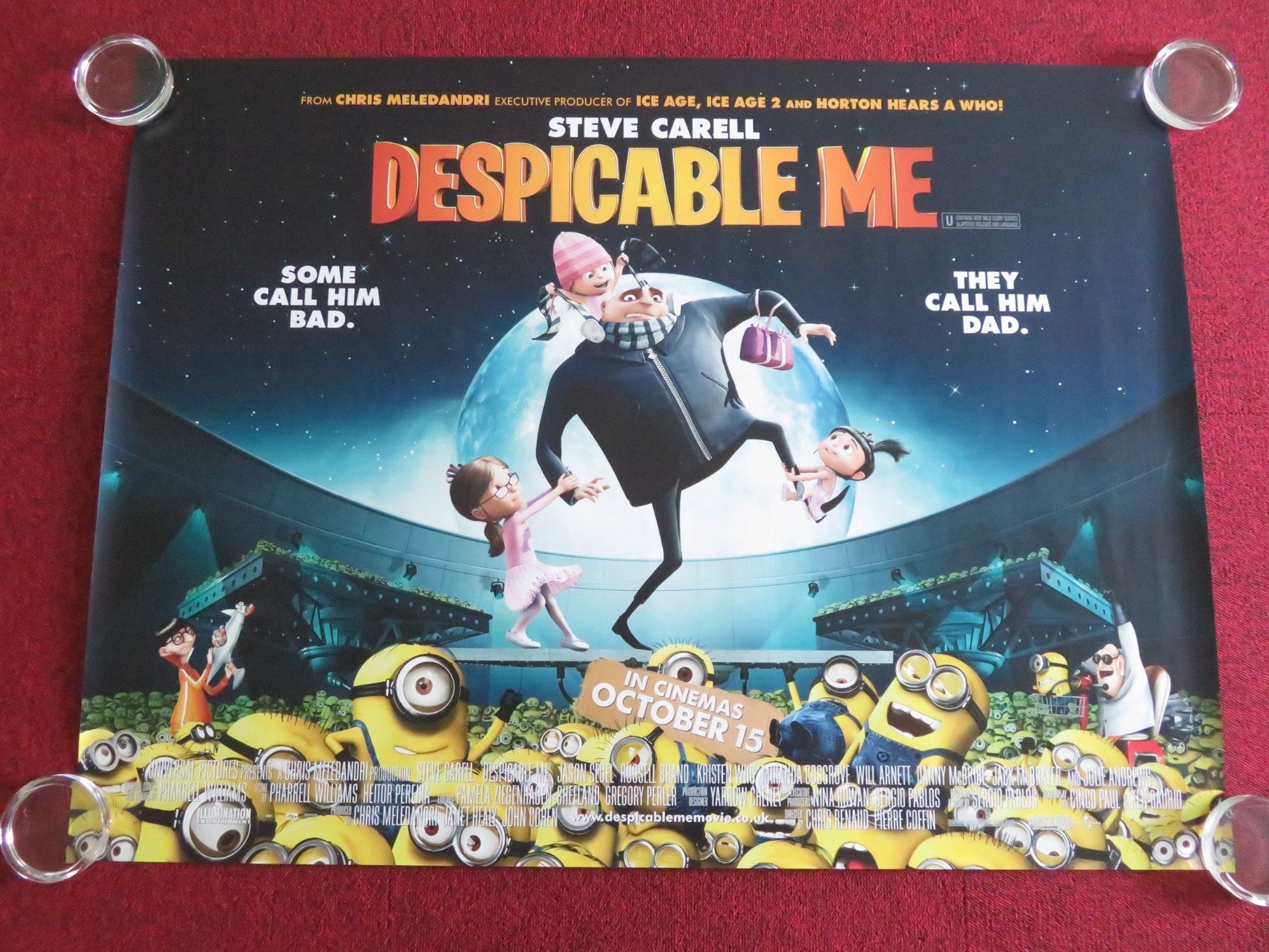 DESPICABLE ME UK QUAD ROLLED POSTER STEVE CARELL JASON SEGEL 2010 Movie posters