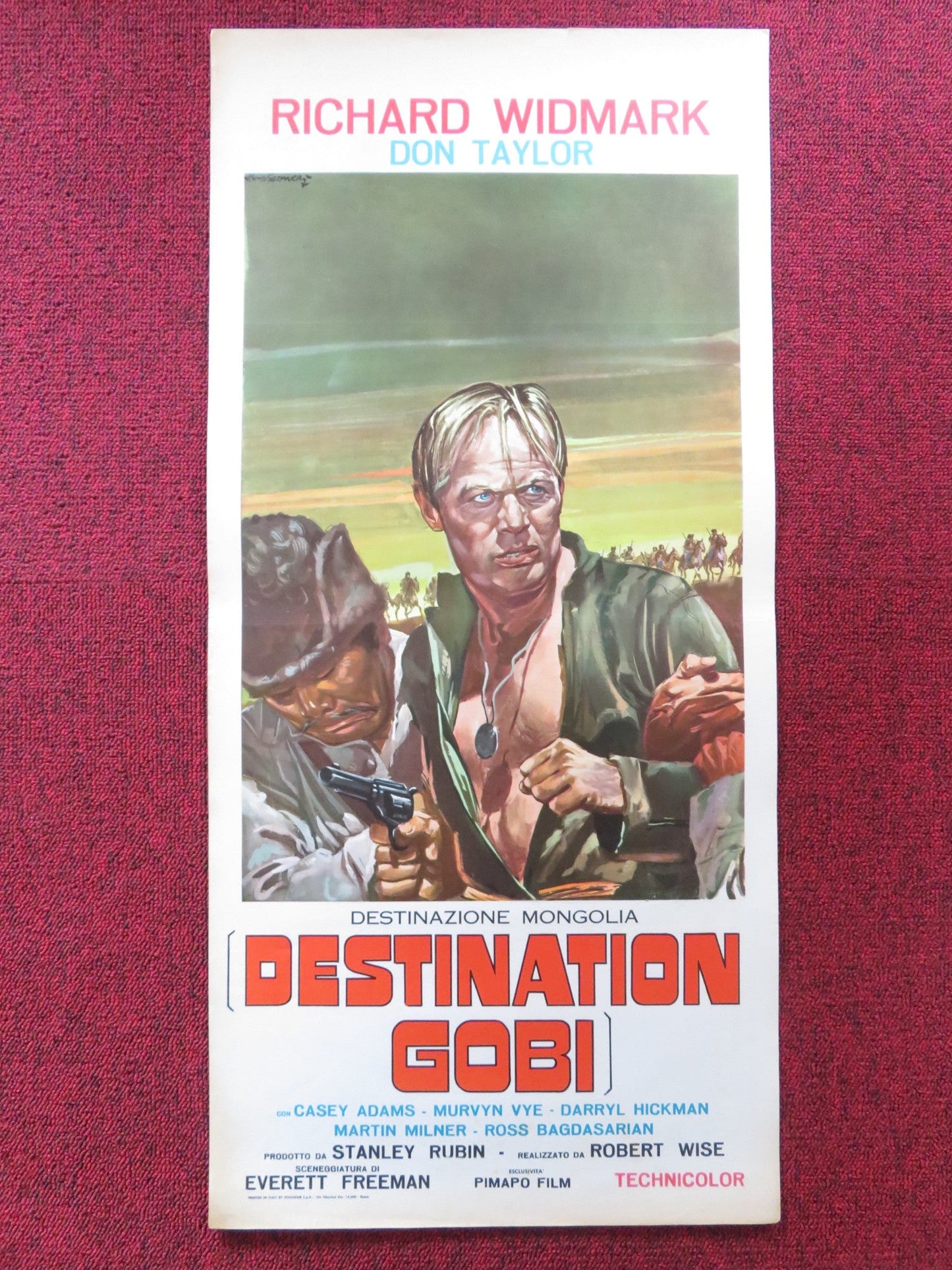 DESTINATION GOBI ITALIAN LOCANDINA POSTER RICHARD WIDMARK CASEY ADAMS 1953 Rendezvous Cinema Movie posters