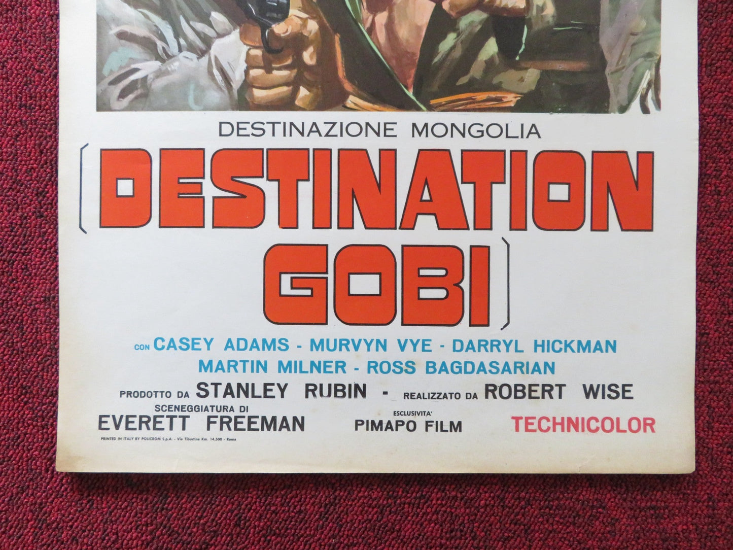 DESTINATION GOBI ITALIAN LOCANDINA POSTER RICHARD WIDMARK CASEY ADAMS 1953 Rendezvous Cinema Movie posters