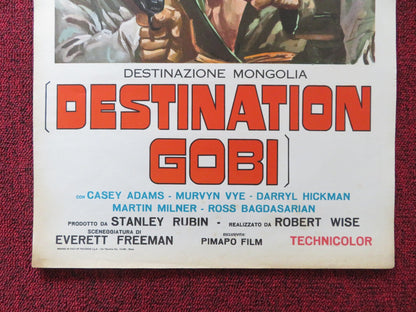 DESTINATION GOBI ITALIAN LOCANDINA POSTER RICHARD WIDMARK CASEY ADAMS 1953 Rendezvous Cinema Movie posters