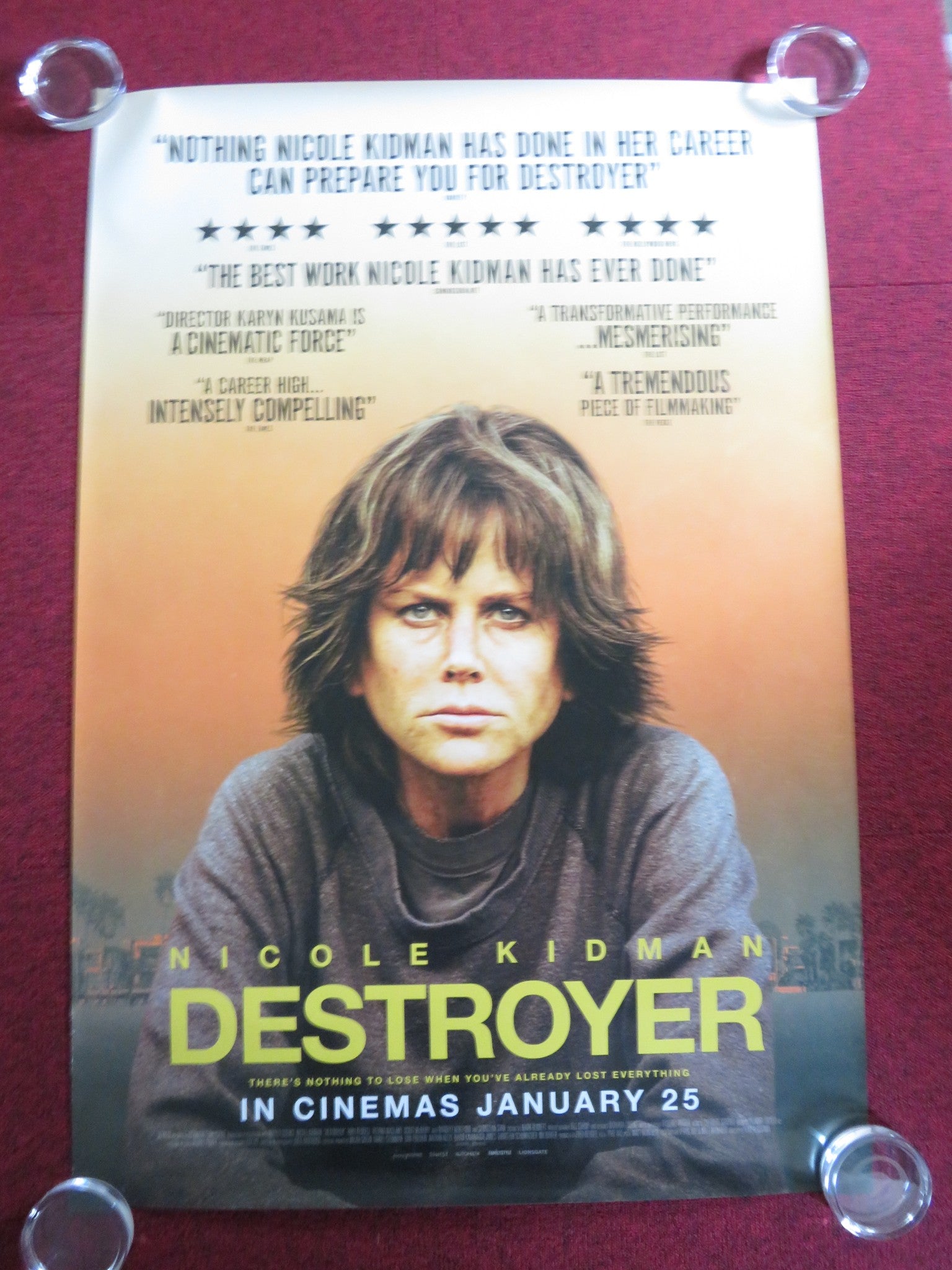 DESTROYER - B US ONE SHEET ROLLED POSTER NICOLE KIDMAN TOBY KEBBELL 2018 Rendezvous Cinema Movie posters