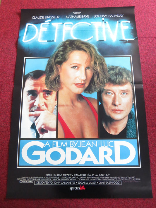 DETECTIVE US ONE SHEET ROLLED POSTER CLAUDE BRASSEUR NATHALIE BAYE 1985 Rendezvous Cinema Movie posters