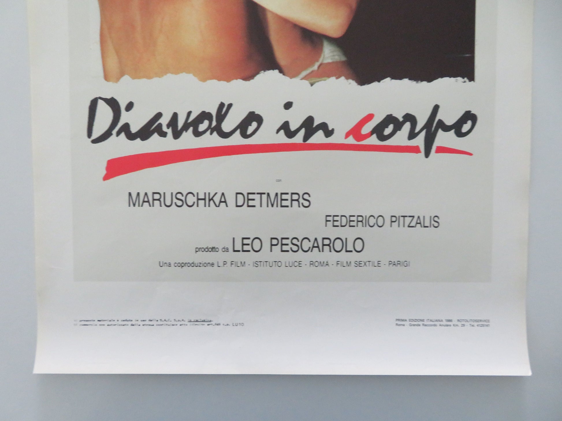 Devil in the Flesh Italian Locandina Poster Maruschka Detmers 1986 Movie posters