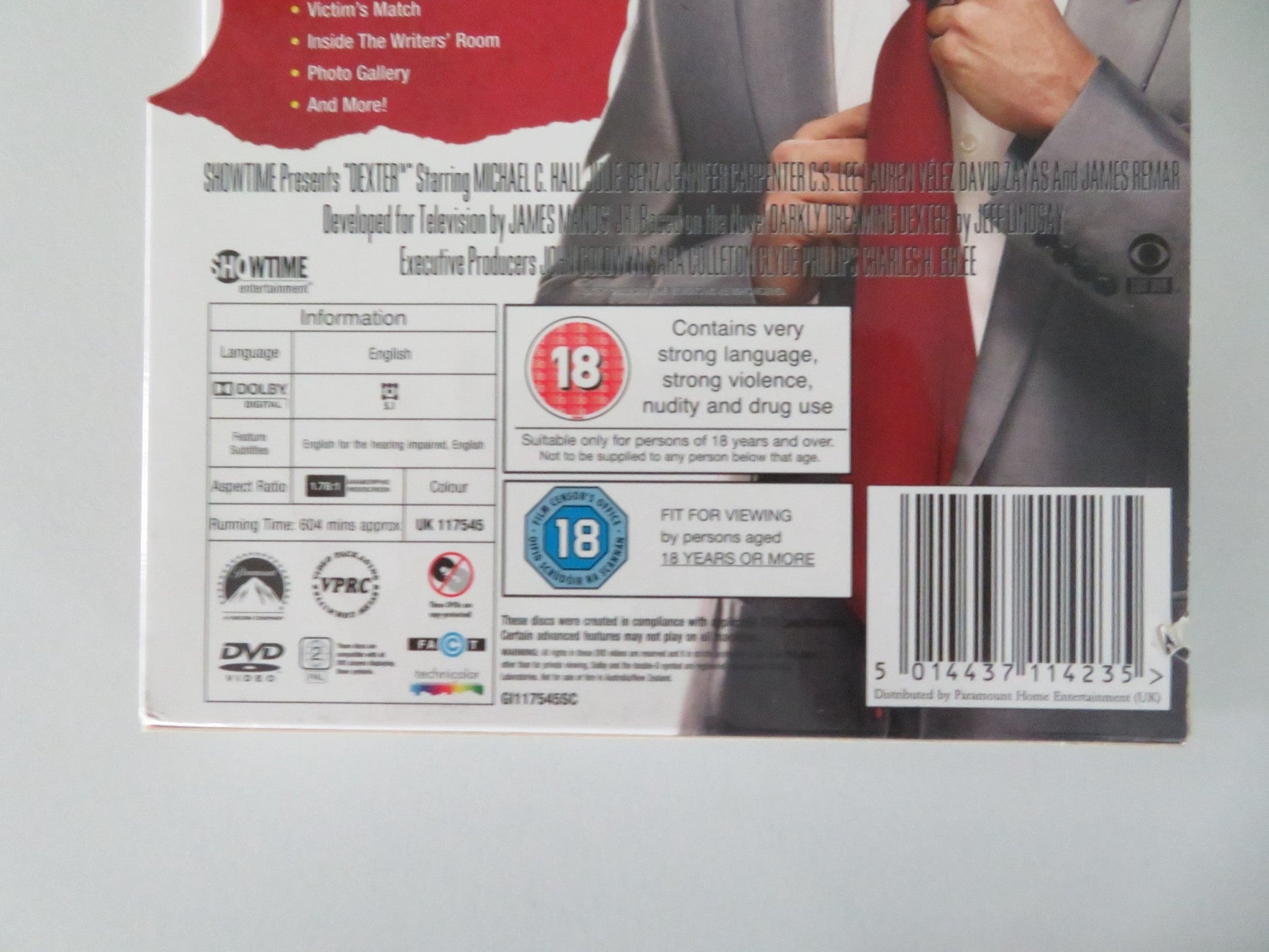 Dexter - Season Three (DVD BoxSet) Michael C. Hall Julie Benz 2008 Region 2 Movie posters