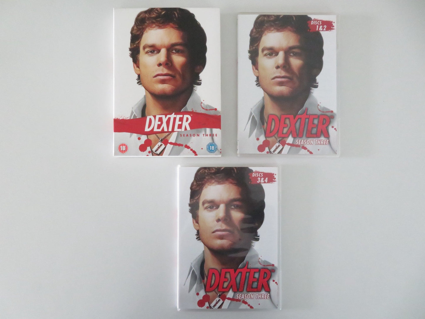 Dexter - Season Three (DVD BoxSet) Michael C. Hall Julie Benz 2008 Region 2 Movie posters