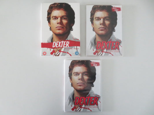 Dexter - Season Three (DVD BoxSet) Michael C. Hall Julie Benz 2008 Region 2 Movie posters