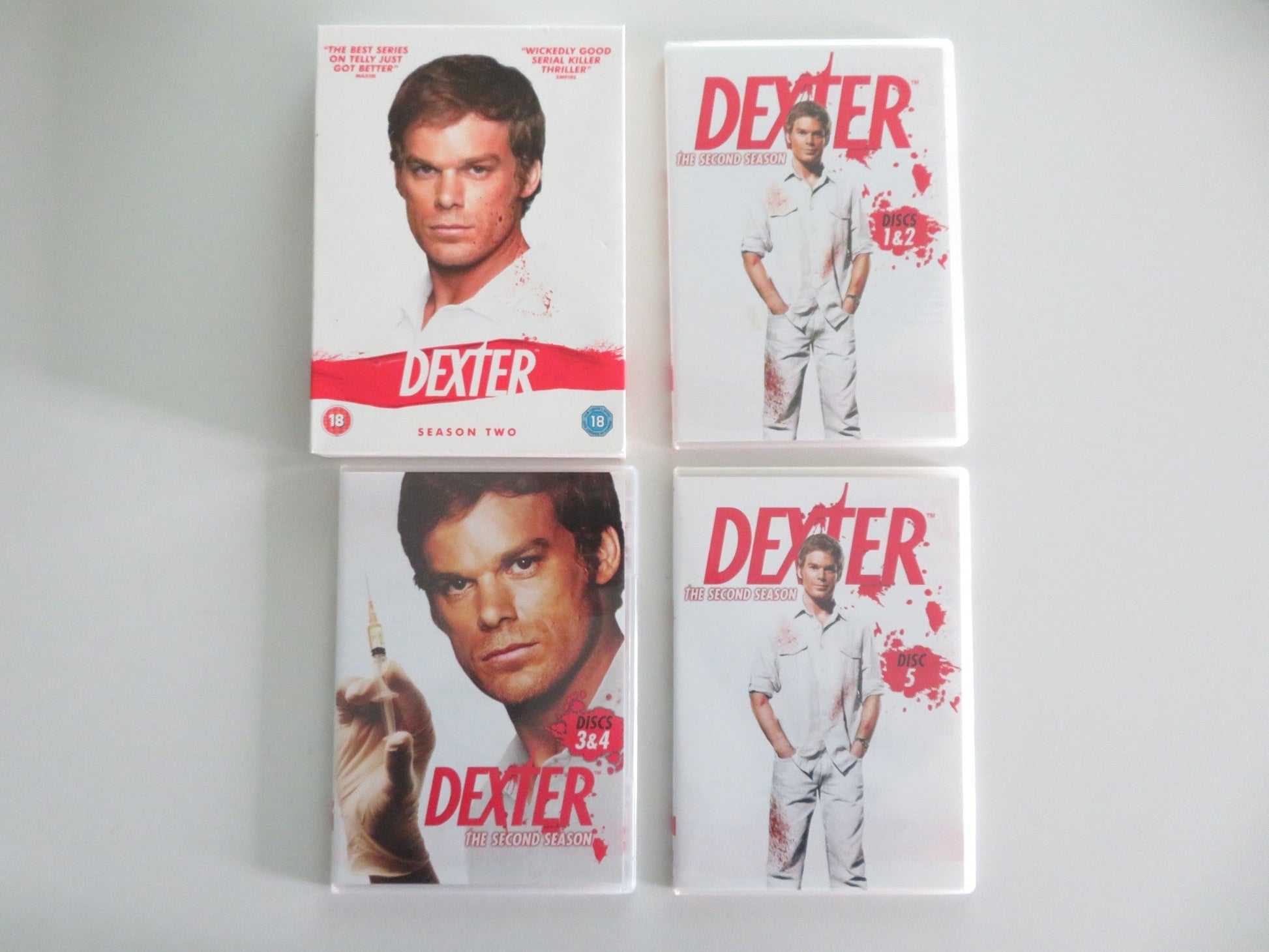Dexter Season Two (DVD BoxSet) Michael C. Hall Jennifer Carpenter 2007 Region 2 Movie posters