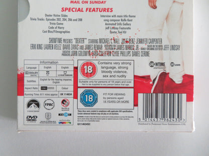 Dexter Season Two (DVD BoxSet) Michael C. Hall Jennifer Carpenter 2007 Region 2 Movie posters
